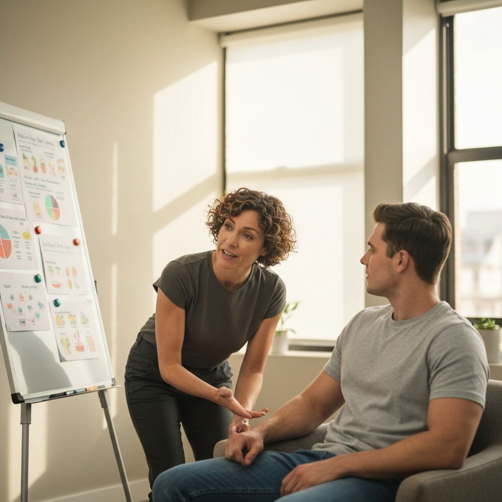 One-on-one nutrition consultation session